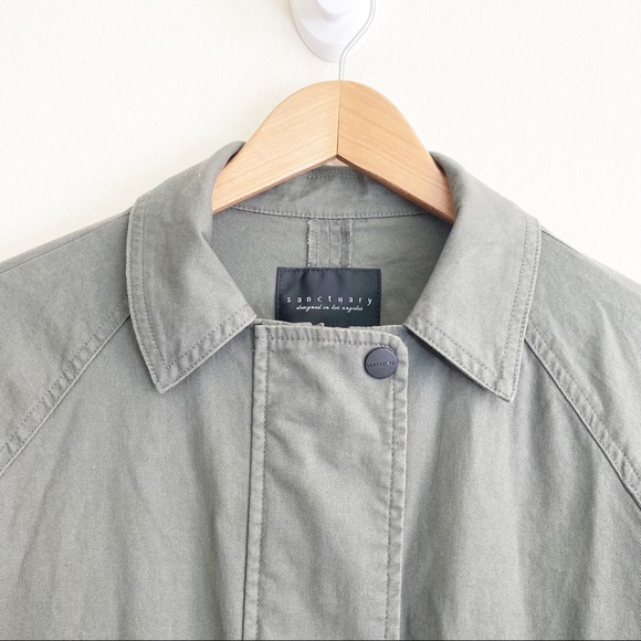 Anthropologie Sanctuary Anorak Military Style Long Field Jacket Olive Green S - Picture 3 of 13